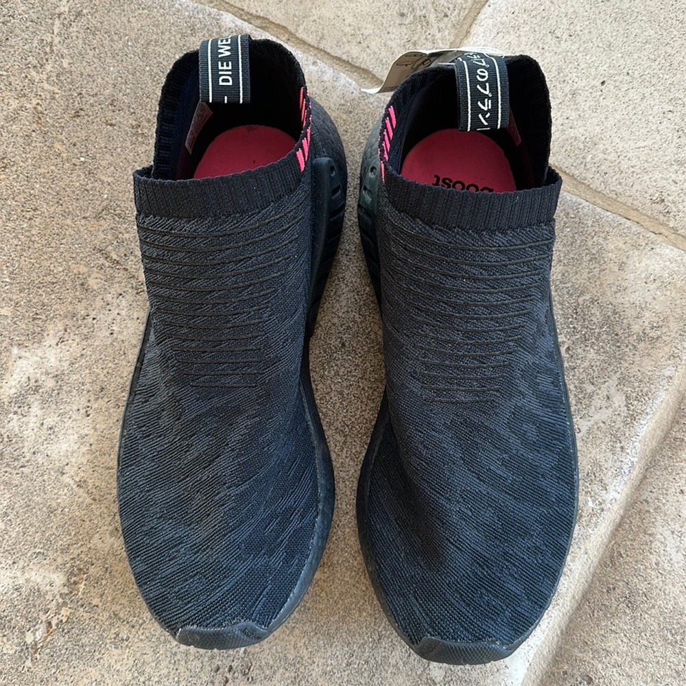 NWT ADIDAS 🔥 NMD CS2 PK Sz 9 1/2 Slip Ons Black Sneakers Boost CQ2373